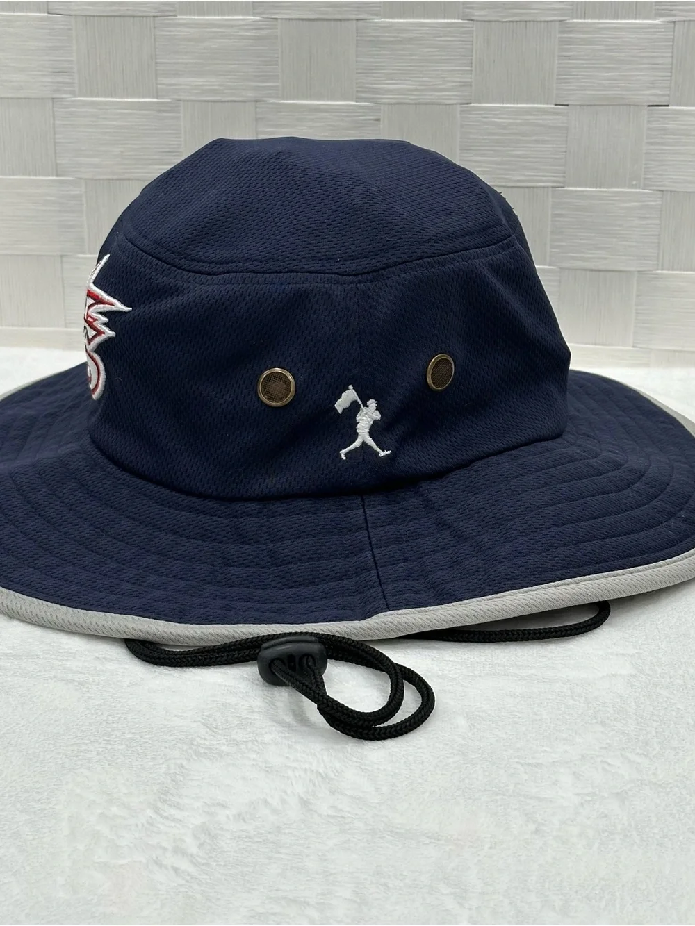 Baseballism Team USA Navy Performance Bucket Hat Boonie Sun Hat Adjustable Strap
